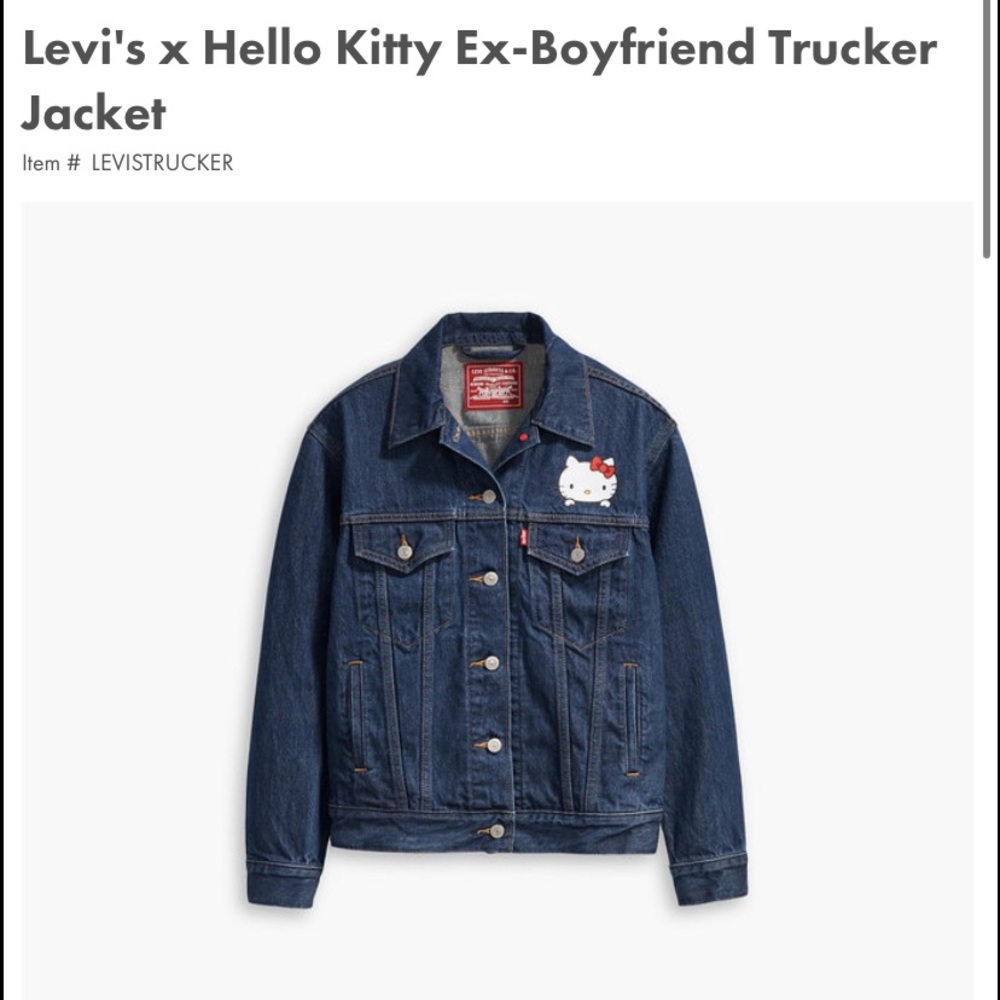 NEW Levi’s x Hello Kitty Denim Trucker Jacket - Picture 7 of 11